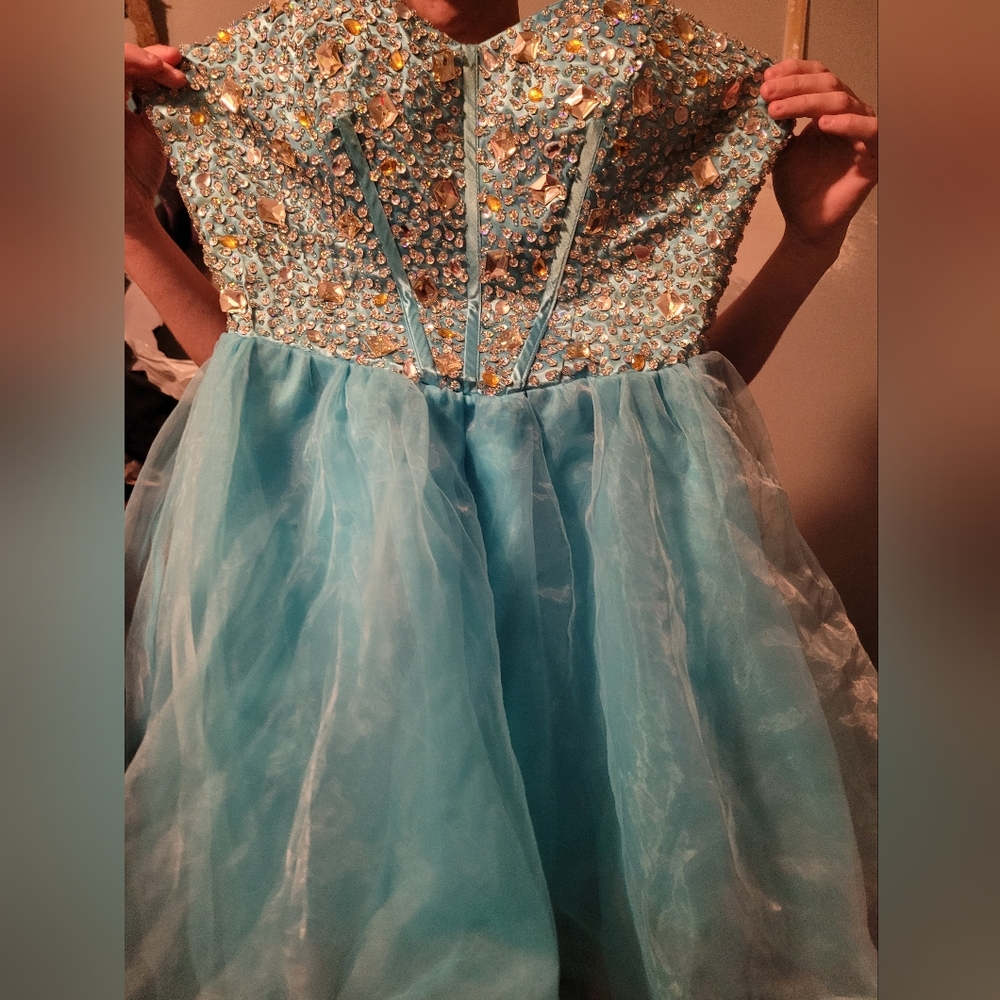 Strapless Sweetheart Mini Prom Dress